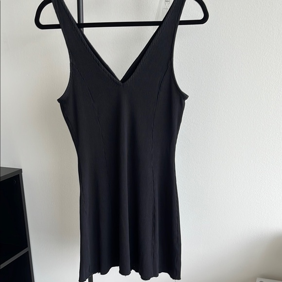 ASOS Black Button Ribbed Dress - Picture 3 of 6